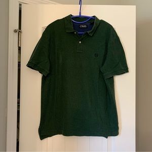 3/$18 Dark Green Chaps Short Sleeve Polo Men’s Top size Large